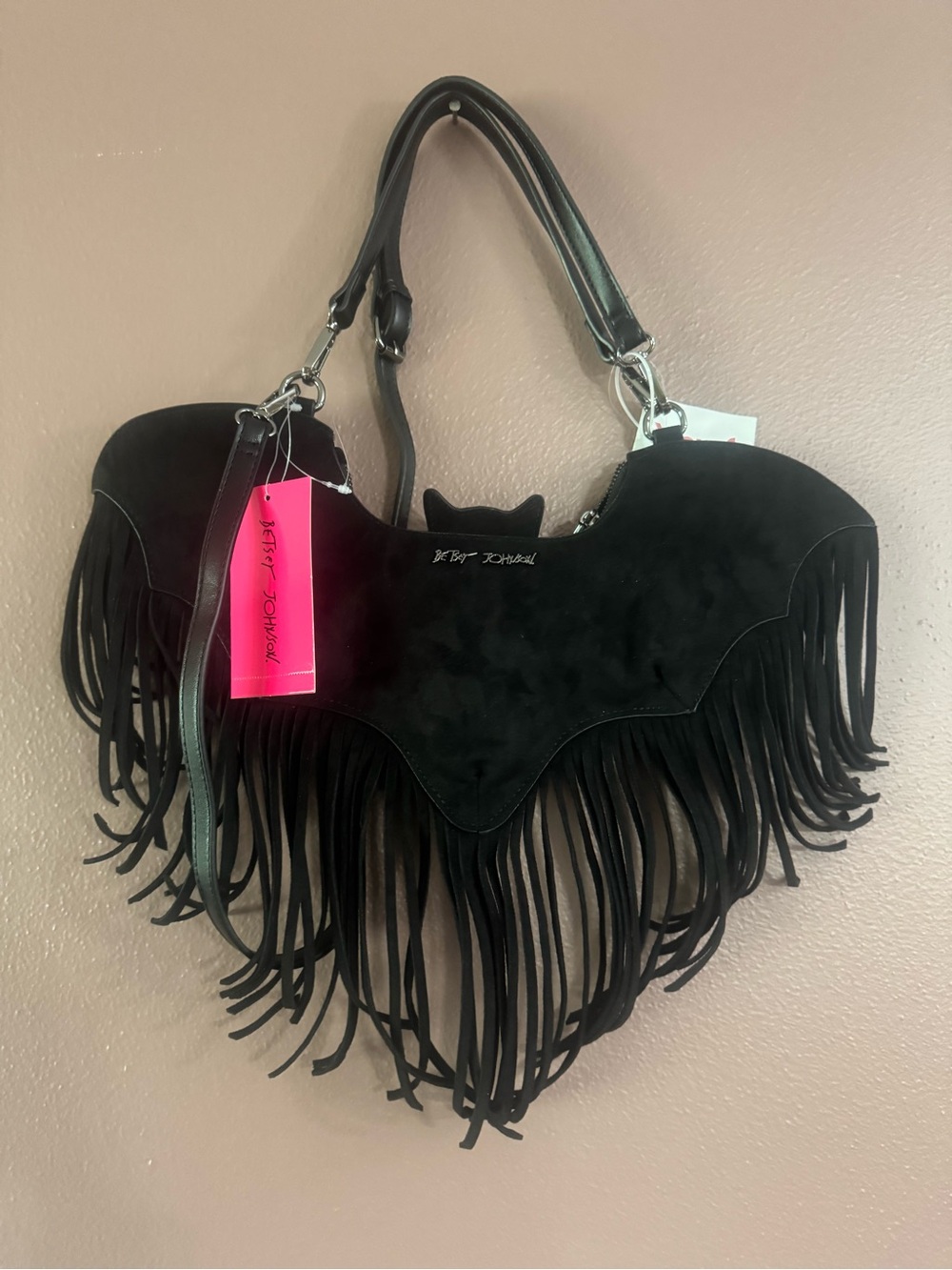 Betsey Johnson Fringe Bat Purse NEW With Tags